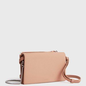 All Saints Handmade Leather Crossbody in Nude Pink